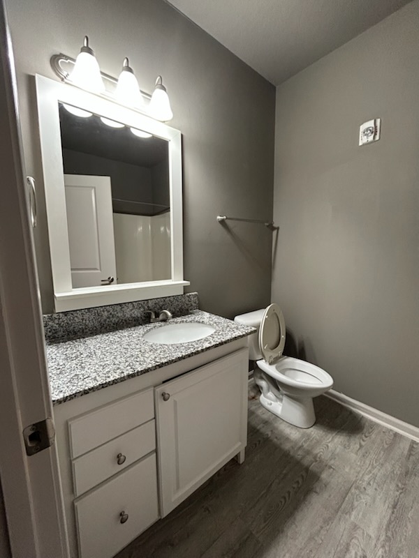 Spotless bathroom vanity and mirror